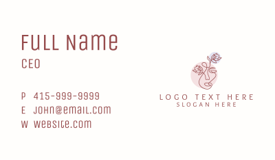 Nature Floral Face Business Card Image Preview