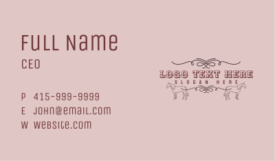 Western Rodeo Horses Business Card Image Preview