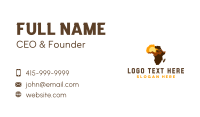 African Map Country Business Card Design