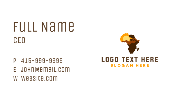 African Map Country Business Card Design Image Preview