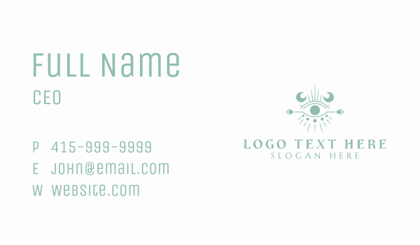 Cosmic Boho Eye Business Card Design Image Preview