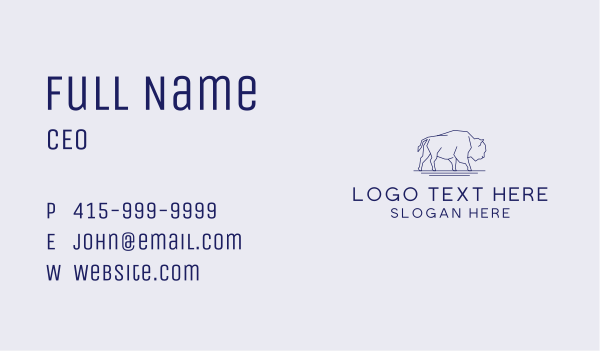Bison Investment Firm Business Card Design Image Preview