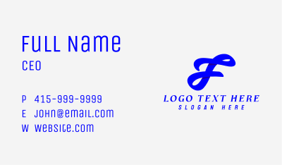 Fashion Boutique Letter F Business Card Image Preview