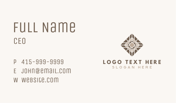 Brown Floor Tiling Business Card Design Image Preview