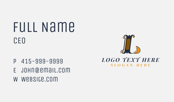 Stylish Antique Brand Business Card Design Image Preview