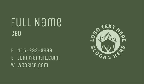 Eco Greenhouse Plants Business Card Design Image Preview