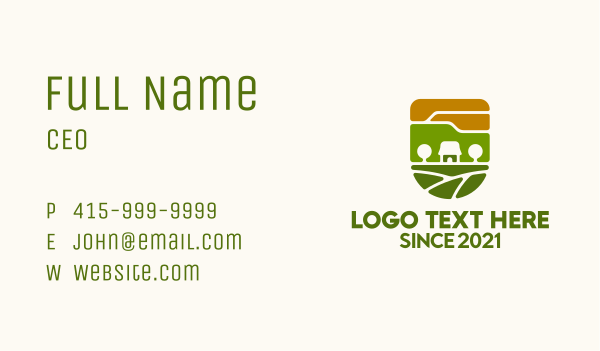 Provincial Farm Scenery  Business Card Design Image Preview