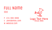 Red Woodpecker Bird  Business Card Image Preview