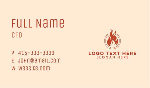 Fire Torch Light Business Card Design Image Preview