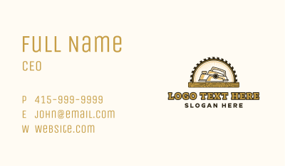 Wood Planer Blade Carpentry Business Card Image Preview