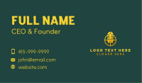 Golden Mic Podcast Business Card Image Preview
