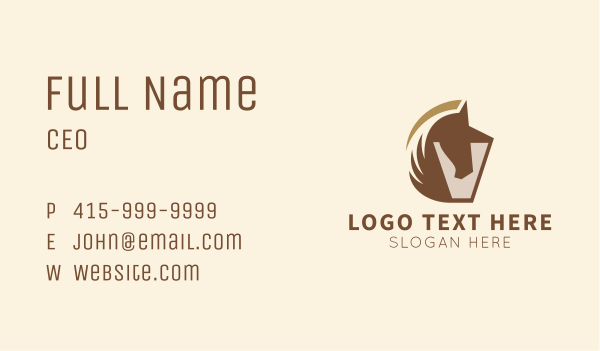 Brown Unicorn Company Business Card Design Image Preview