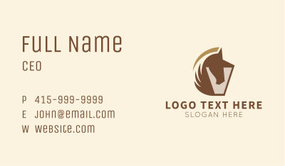 Brown Unicorn Company Business Card Image Preview