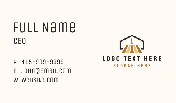 House Wooden Flooring  Business Card Design Image Preview