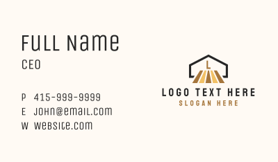 House Wooden Flooring  Business Card Image Preview