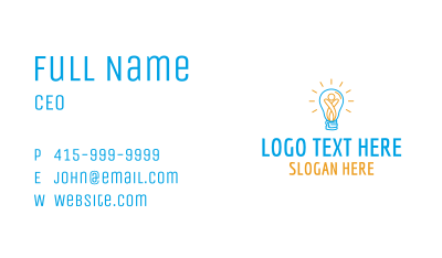 Abstract Human Lightbulb Business Card Image Preview