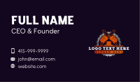 Chainsaw Log Cutter Business Card Image Preview