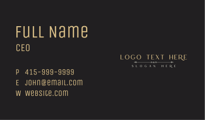 Luxurious Feminine Wordmark Business Card Image Preview