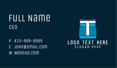 Futuristic Letter T Technology Business Card