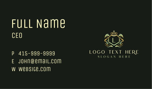 Luxury Crown Hotel Business Card Design Image Preview