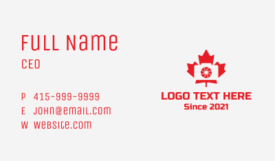 Canadian Photography Company Business Card Image Preview