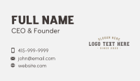 College Varsity Wordmark Business Card Image Preview