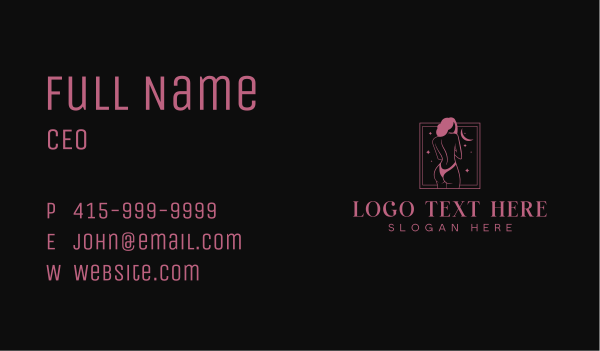 Feminine Body Skincare Business Card Design Image Preview