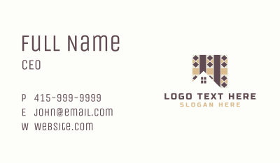 House Flooring Construction Business Card Image Preview