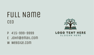 Book Tree Publisher Business Card Image Preview