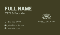 Rustic Garden Rake Business Card Design