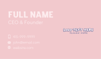 Fun Quirky Wordmark Business Card Image Preview