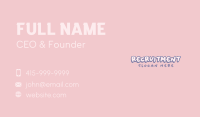 Fun Quirky Wordmark Business Card Image Preview