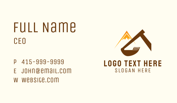 Excavation Arm Hill  Business Card Design Image Preview