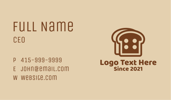 Brown Bread Bakery Business Card Design Image Preview