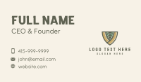 Leaf Shield Letter V Business Card Image Preview