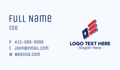 Modern American Flag Business Card Image Preview