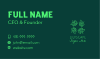 Green Leaves Herb Business Card Image Preview