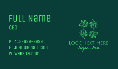 Green Leaves Herb Business Card