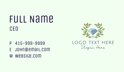 Natural Crystal Jewelry Business Card Image Preview
