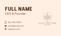 Brown Chandelier Line Art  Business Card Image Preview
