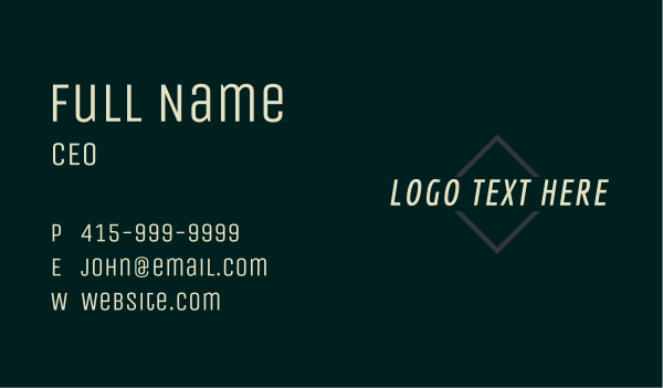 Generic Professional Brand Business Card Design Image Preview