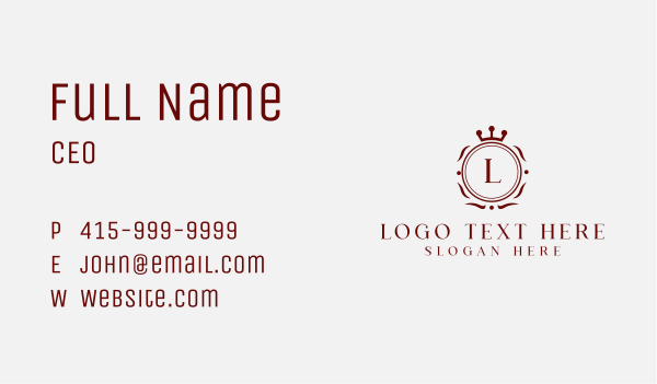 Luxury Crown Hotel Business Card Design Image Preview