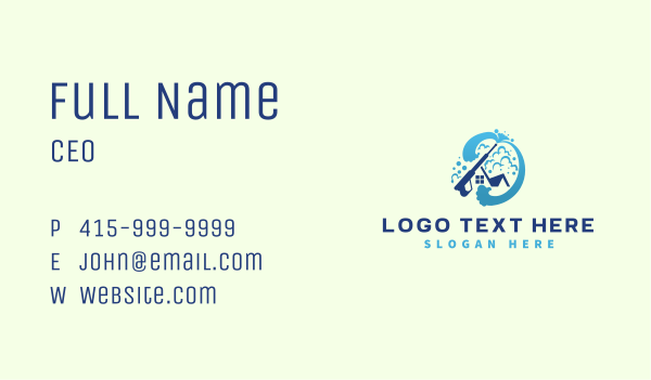 Pressure Wash Cleaning Wave Business Card Design Image Preview