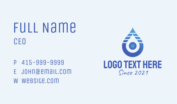 Blue Gradient Liquid  Business Card Design Image Preview