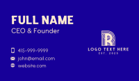 Movie Cinema Letter R  Business Card Design