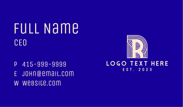 Movie Cinema Letter R  Business Card Design Image Preview