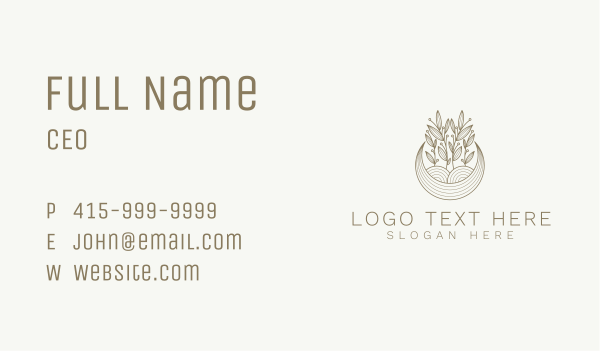 Moon Gardening Plant Business Card Design Image Preview