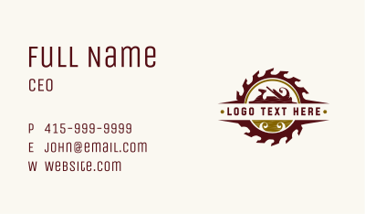 Woodwork Carpentry Tool Business Card Image Preview