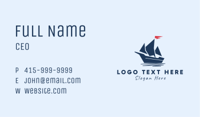 Maritime Galleon Ship Business Card Image Preview