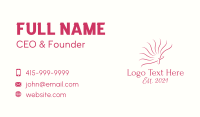 Pink Feminine Fan  Business Card Image Preview